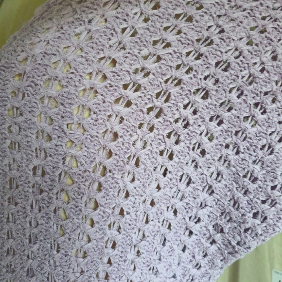 Free People Best Of You Open Weave Knit V-Neck Sweater in Light Purple Moo Sz XS - Picture 9 of 15